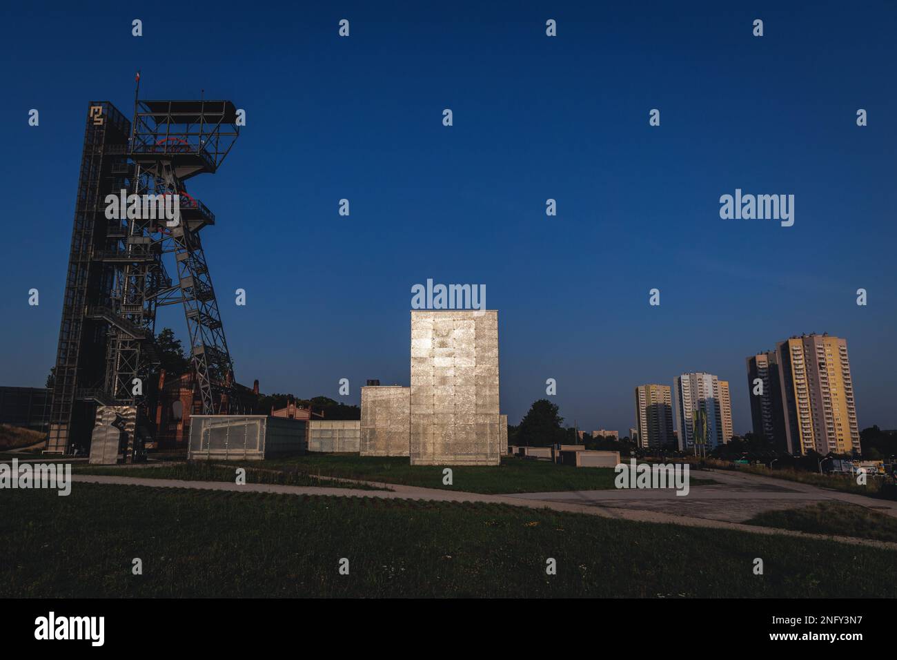 Cadre supérieur d'un puits dans le nouveau musée de Silésie, dans la