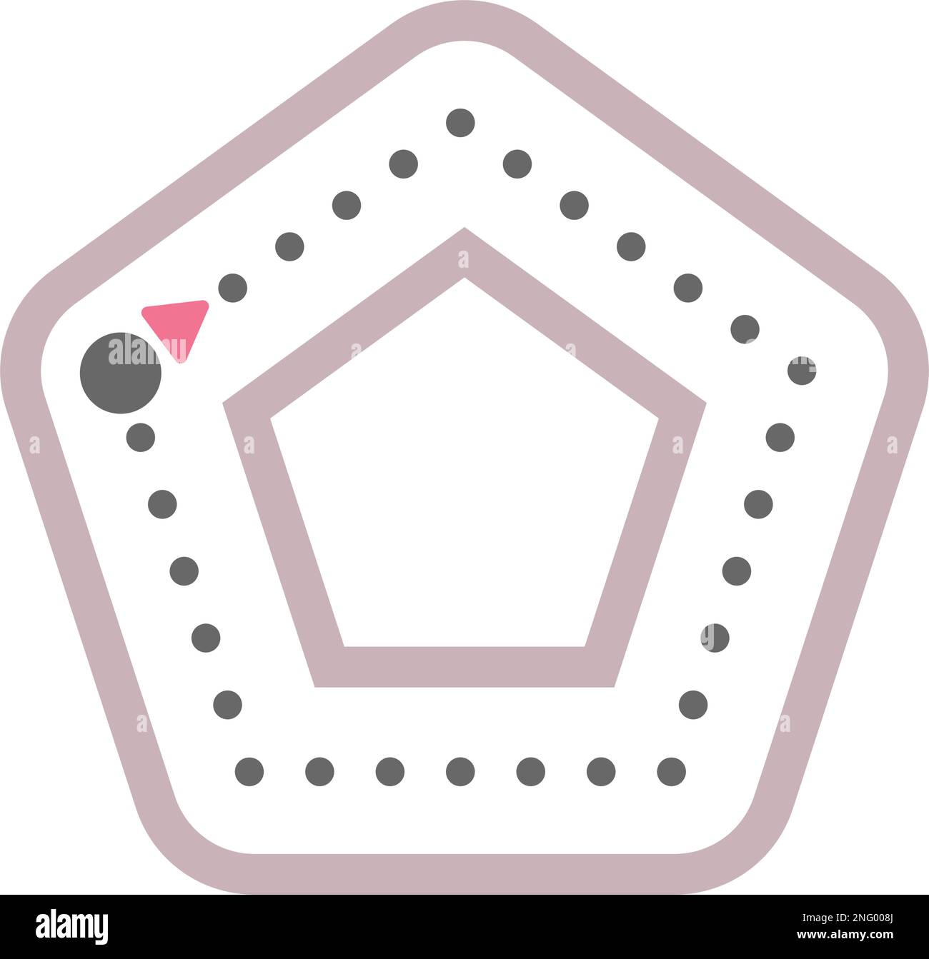 Forme rectangulaire en pointillés pour tracer des lignes pour les enfants d'âge préscolaire et de maternelle pour la pratique de dessin mathématique Illustration de Vecteur