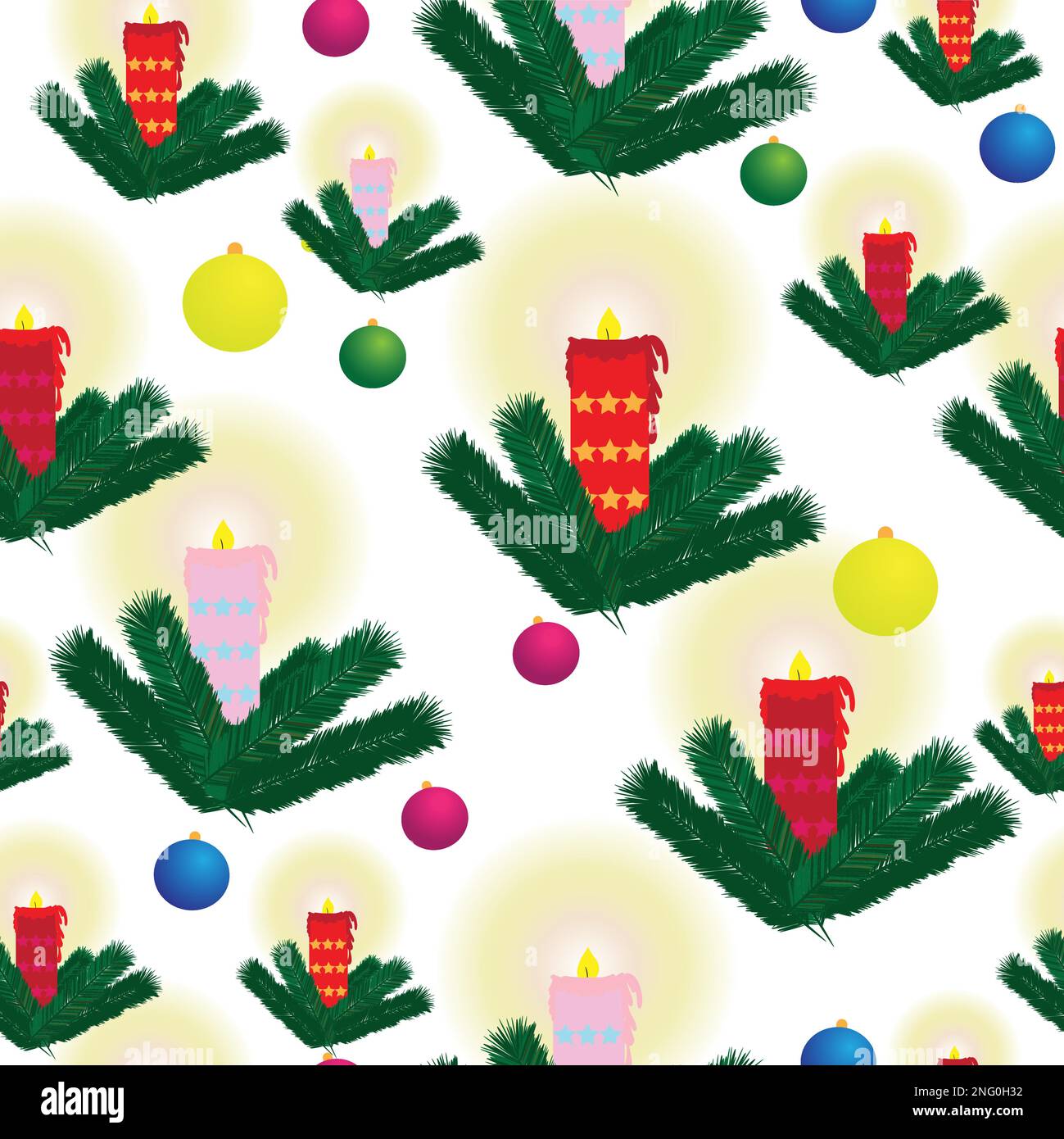 Sapin de noël avec transparente et bougies sur fond blanc;vector Illustration de Vecteur