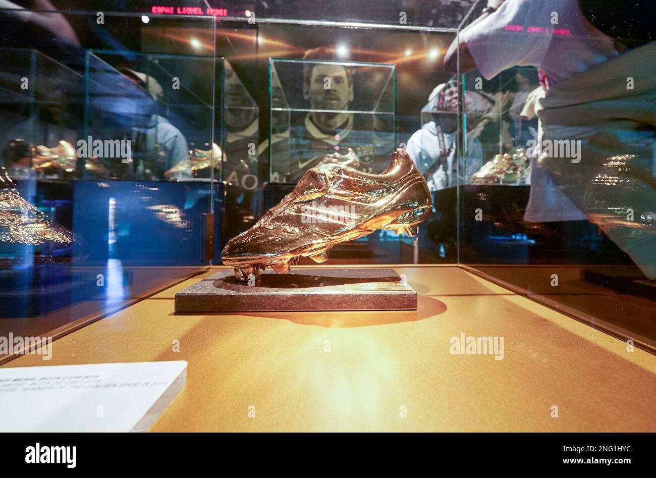 Prix Lionel Messi au musée du FC Barcelone au Camp Nou Banque D'Images