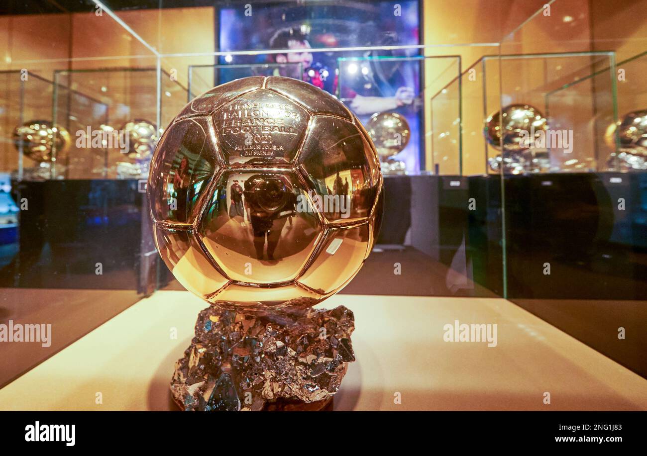 Prix Lionel Messi au musée du FC Barcelone au Camp Nou Banque D'Images
