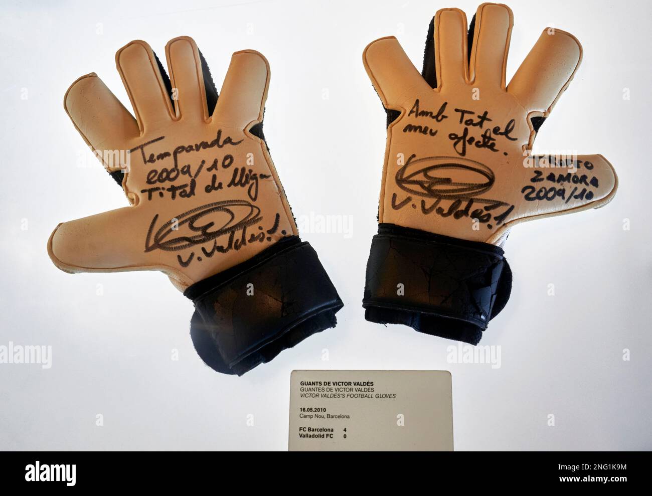 Visite du musée du FC Barcelone à l'arène Camp Nou Banque D'Images