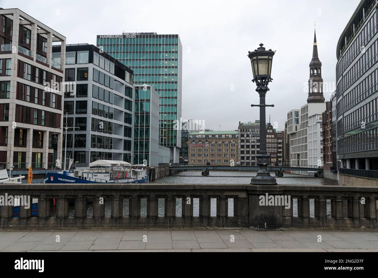 Cremon était une île marécageuse dans la rivière Alster à Hambourg, en Allemagne. Aujourd'hui, le site est marqué par une rue du même nom, dans l'Altstadt de Hambourg. Banque D'Images