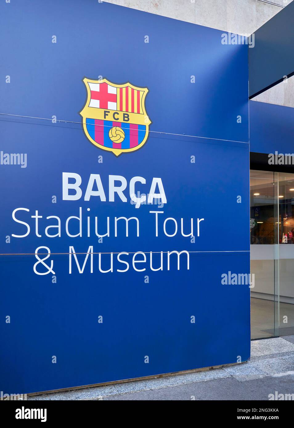 À l'entrée du musée et de la visite du FC Barcelone Banque D'Images