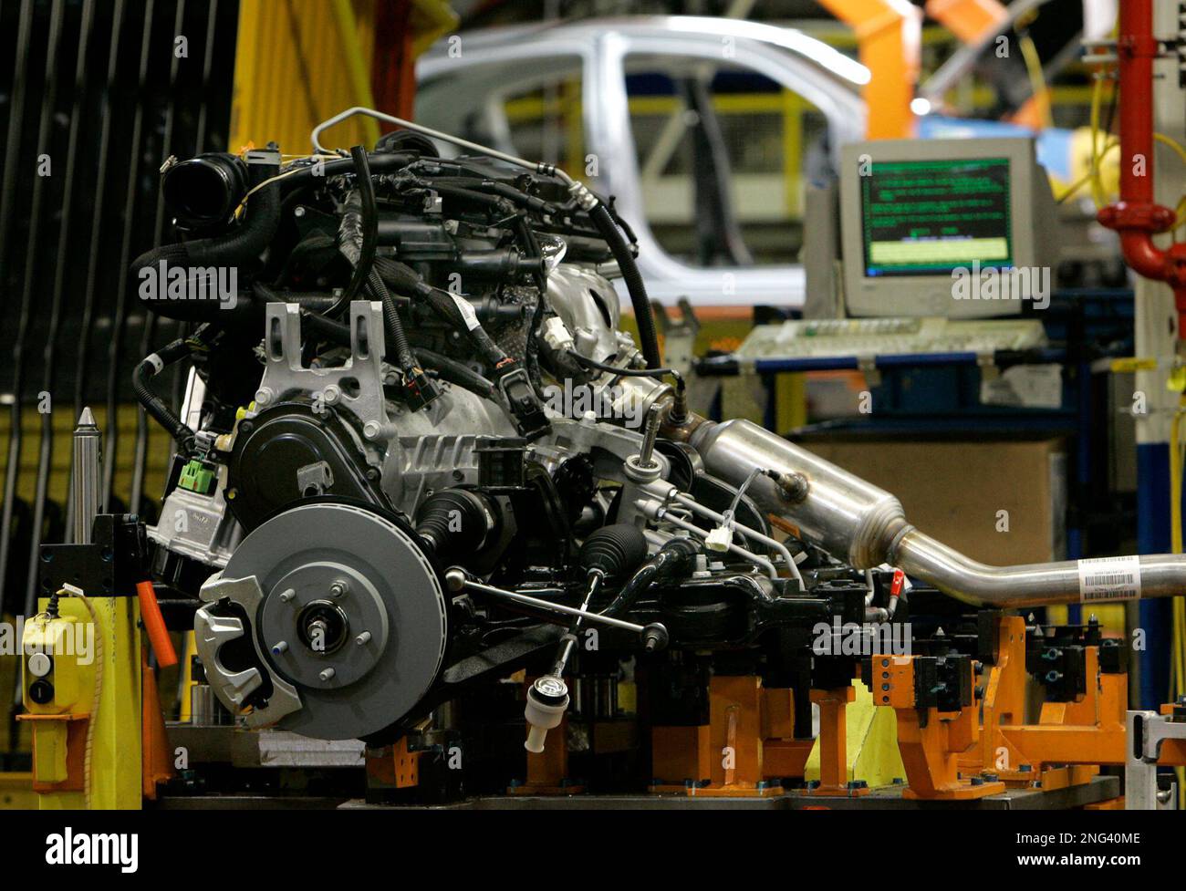A fourcylinder engine is shown at the Chrysler Sterling Heights