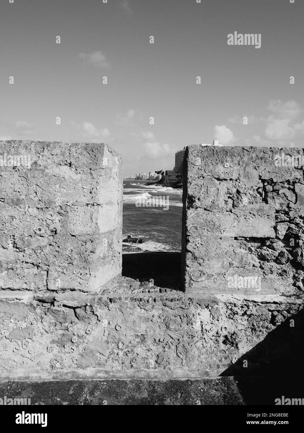 Vue sur le château de Condado Puerto Rico Banque D'Images