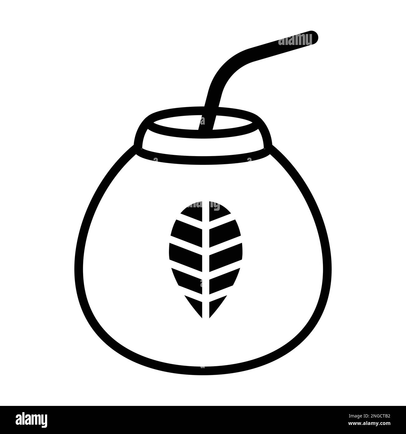 Modèle de logo de thé Matcha. Bol avec logotype feuilles de thé. Modèle haut de gamme avec logo plat matcha. Illustration de Vecteur