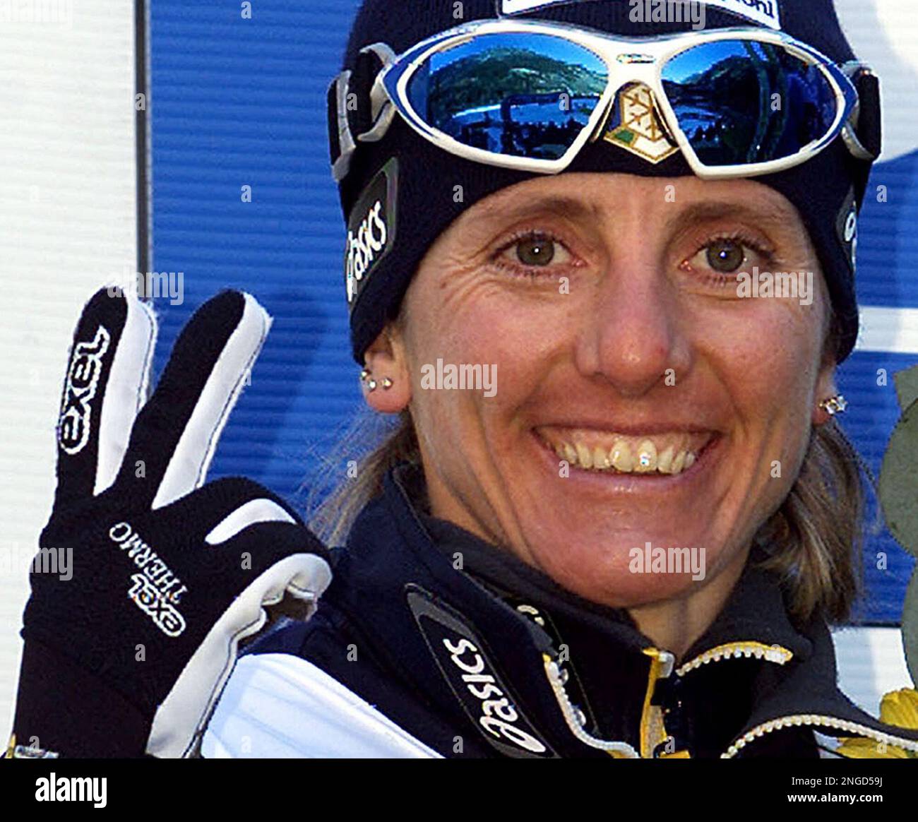 ** FILE ** Italy's Stefania Belmondo in a file photo taken on Dec 12, 2001. Belmondo, one of the