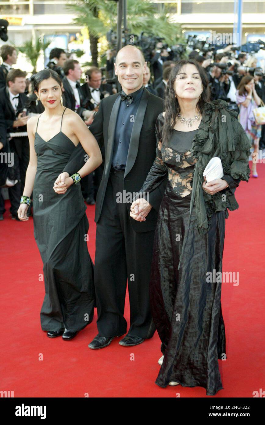 Canadian actress Carole Laure right arrives with her daughter