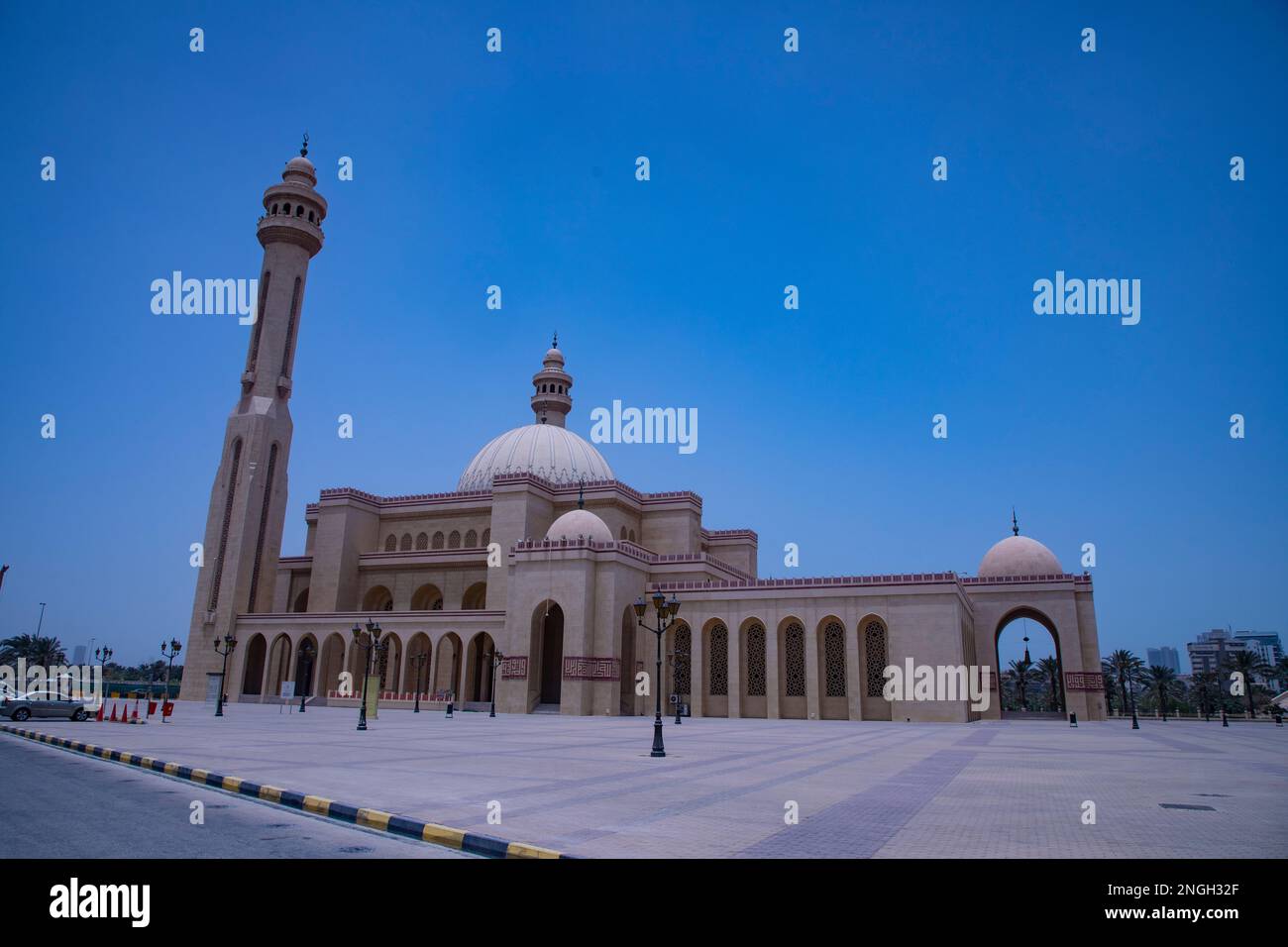 Grande mosquée Al Fateh, Manama, Bahreïn, Moyen-Orient Banque D'Images