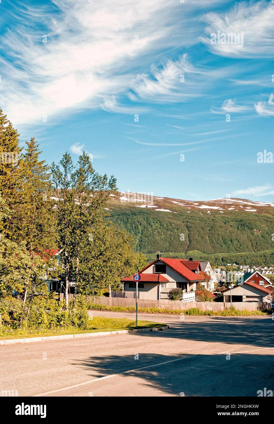 Magnifique paysage norvégien en été - Tromso - Norvège. 10.06.2012 Banque D'Images