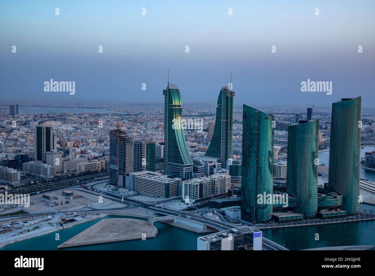 Vue sur la ville, Manama, Bahreïn, Moyen-Orient Banque D'Images