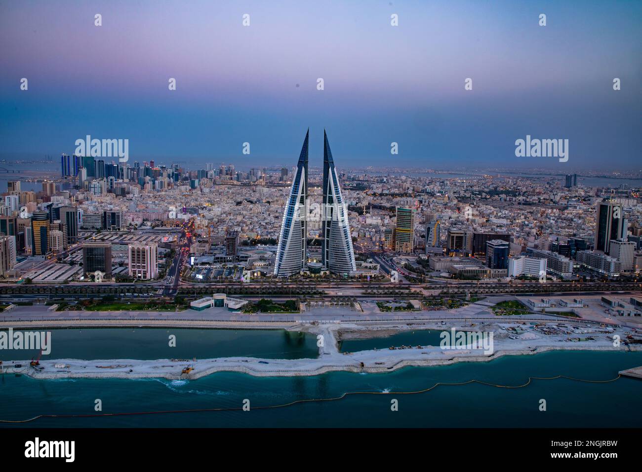 Vue sur la ville, Manama, Bahreïn, Moyen-Orient Banque D'Images