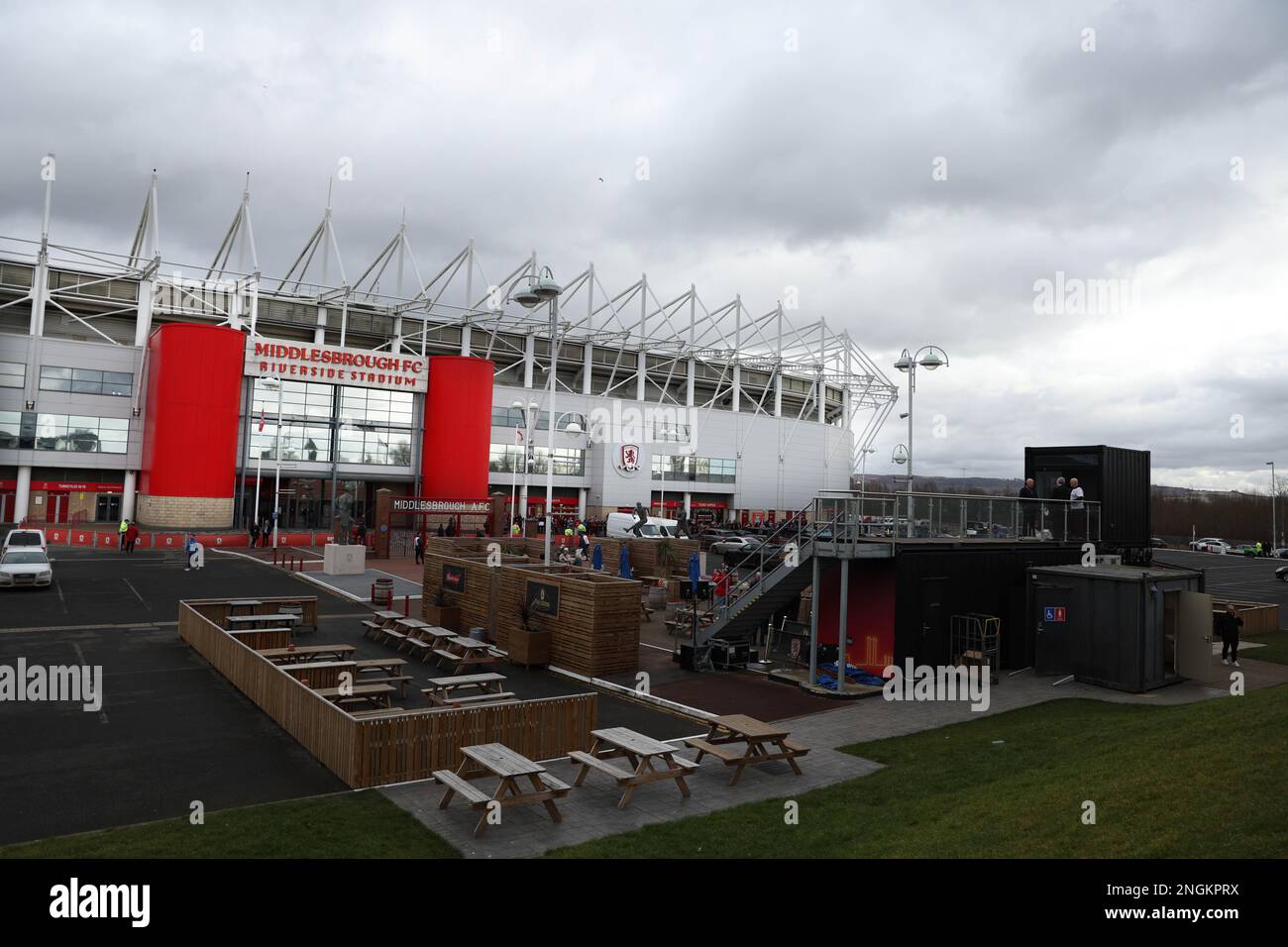 Vue générale du stade en amont du match de championnat Sky Bet Middlesbrough vs Queens Park Rangers au stade Riverside, Middlesbrough, Royaume-Uni, 18th février 2023 (photo de Nigel Roddis/News Images) Banque D'Images