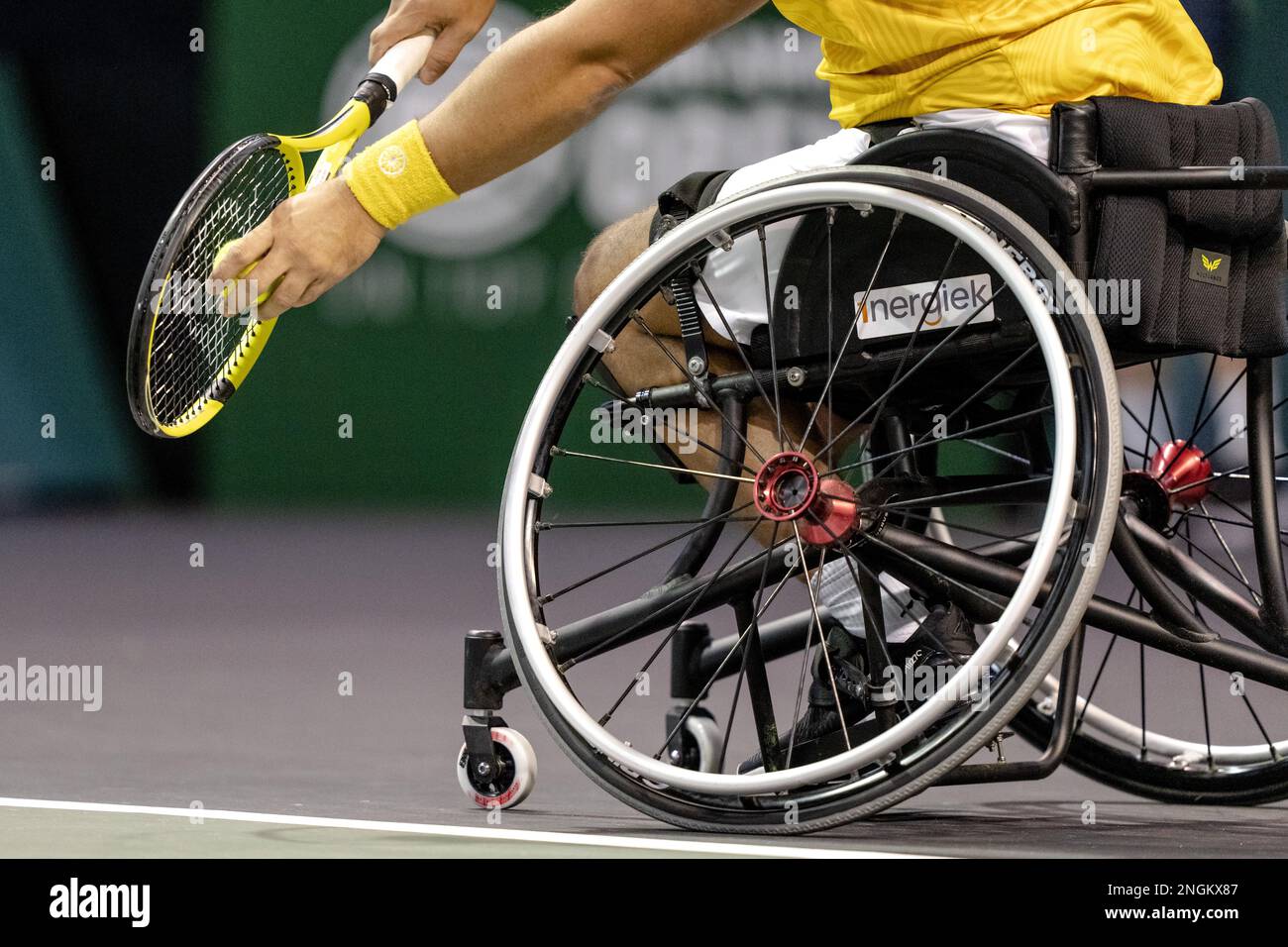 ROTTERDAM - le joueur de tennis en fauteuil roulant Tom Egberink en action le sixième jour du tournoi de tennis ABN AMRO Open à Ahoy. AP SANDER KING Banque D'Images