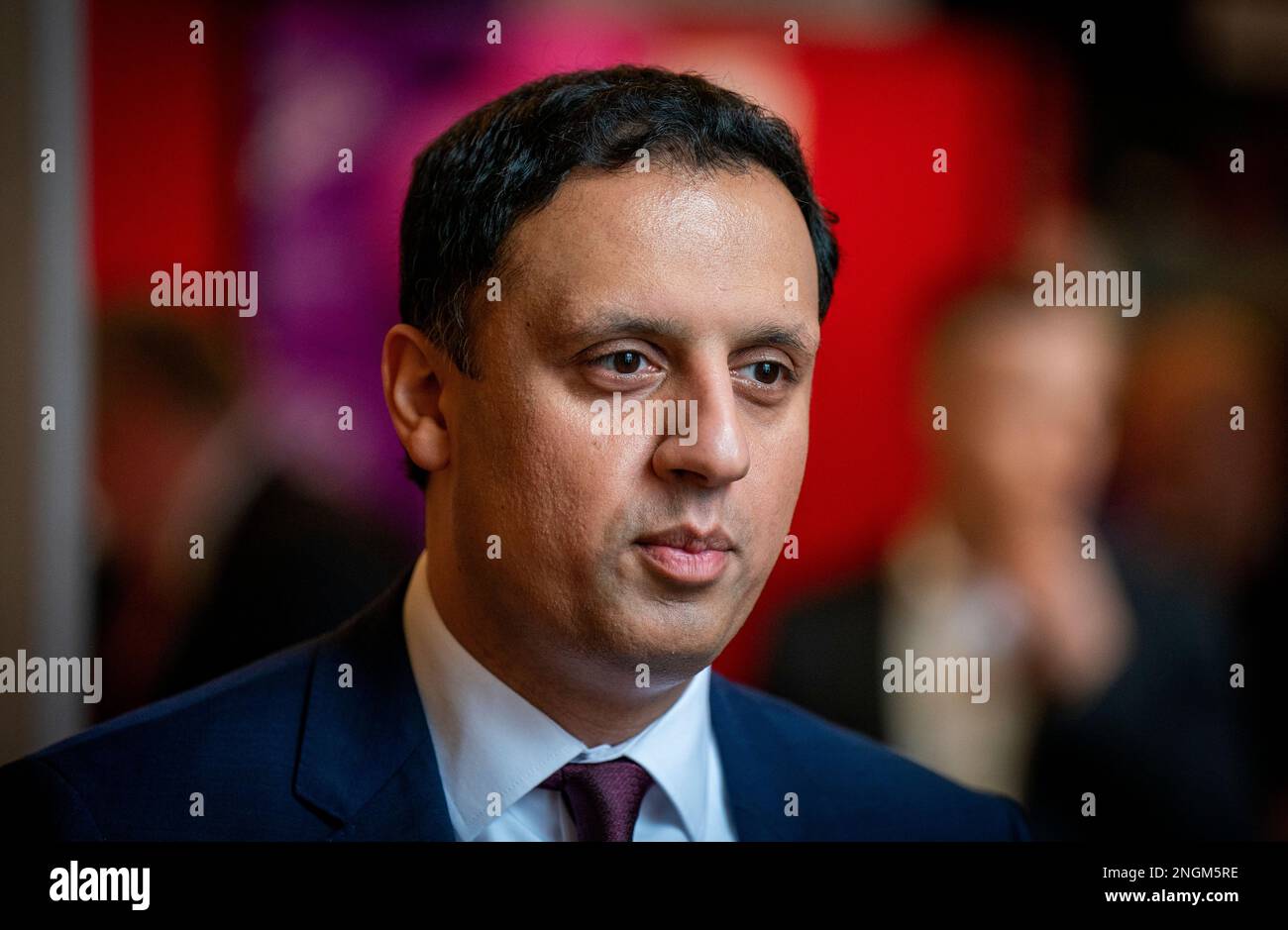 Anas Sarwar, chef du parti travailliste écossais, pendant la deuxième journée de la Conférence du parti travailliste écossais dans les salles d'assemblée d'Édimbourg. Date de la photo: Samedi 18 février 2023. Banque D'Images