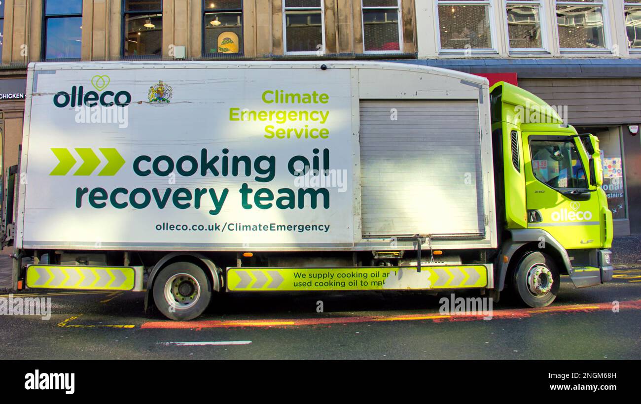 véhicule de l'équipe de récupération d'huile pour service d'urgence climat olleco Banque D'Images