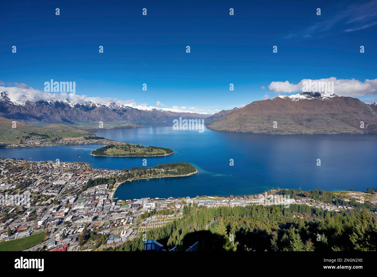 Le Lac Wakatipu. Queenstown. L'île du Sud. Nouvelle Zélande Banque D'Images