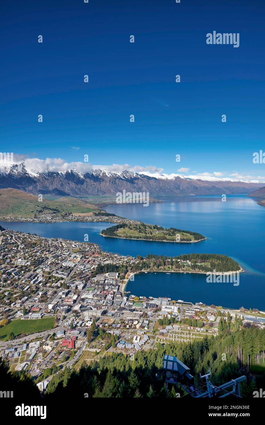 Le Lac Wakatipu. Queenstown. L'île du Sud. Nouvelle Zélande Banque D'Images