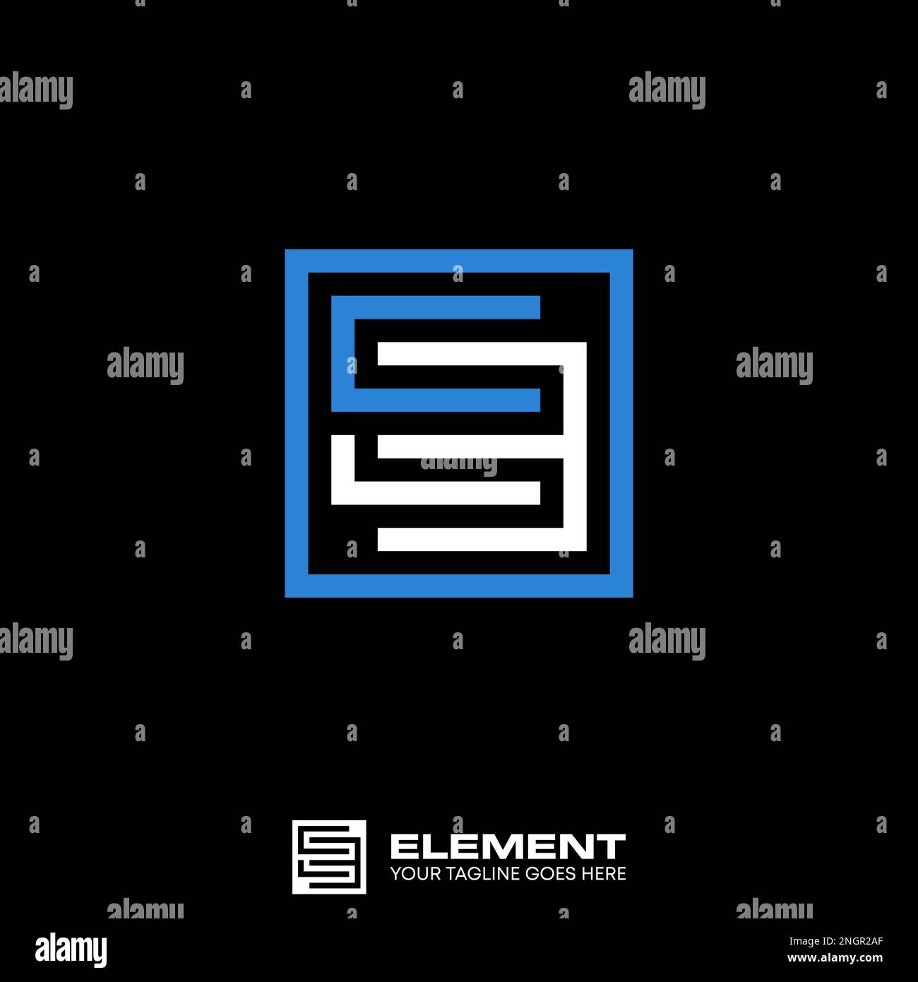 Lettre ou mot GE, CEE, CCE police en carré et hexagone image graphique icône logo design abstrait concept vecteur stock initial ou monogramme Illustration de Vecteur