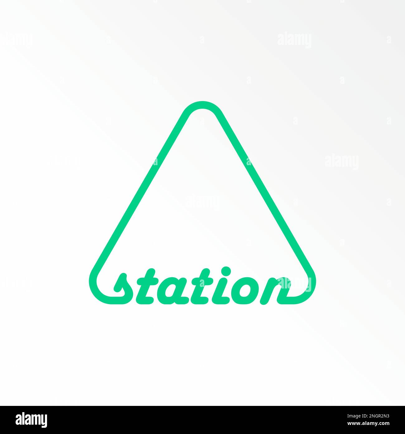Police de ligne de lettre ou de station d'écriture en triangle image graphique icône logo design abstrait concept vecteur stock. lié à l'initiale ou au mot-symbole Illustration de Vecteur