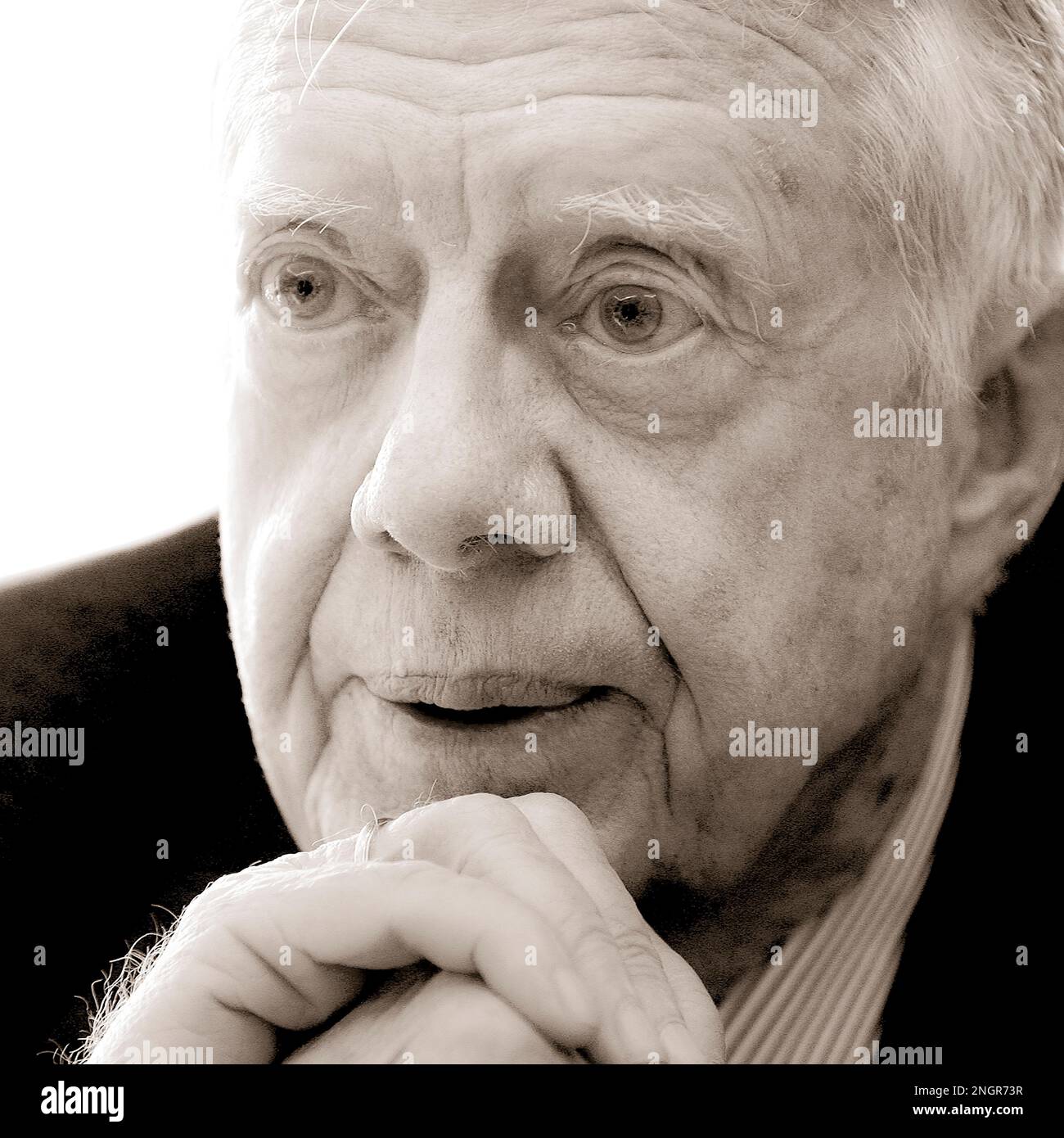 Le président Jimmy carter dans son bureau à la bibliothèque présidentielle carter à Atlanta, en Géorgie - 2010. Banque D'Images