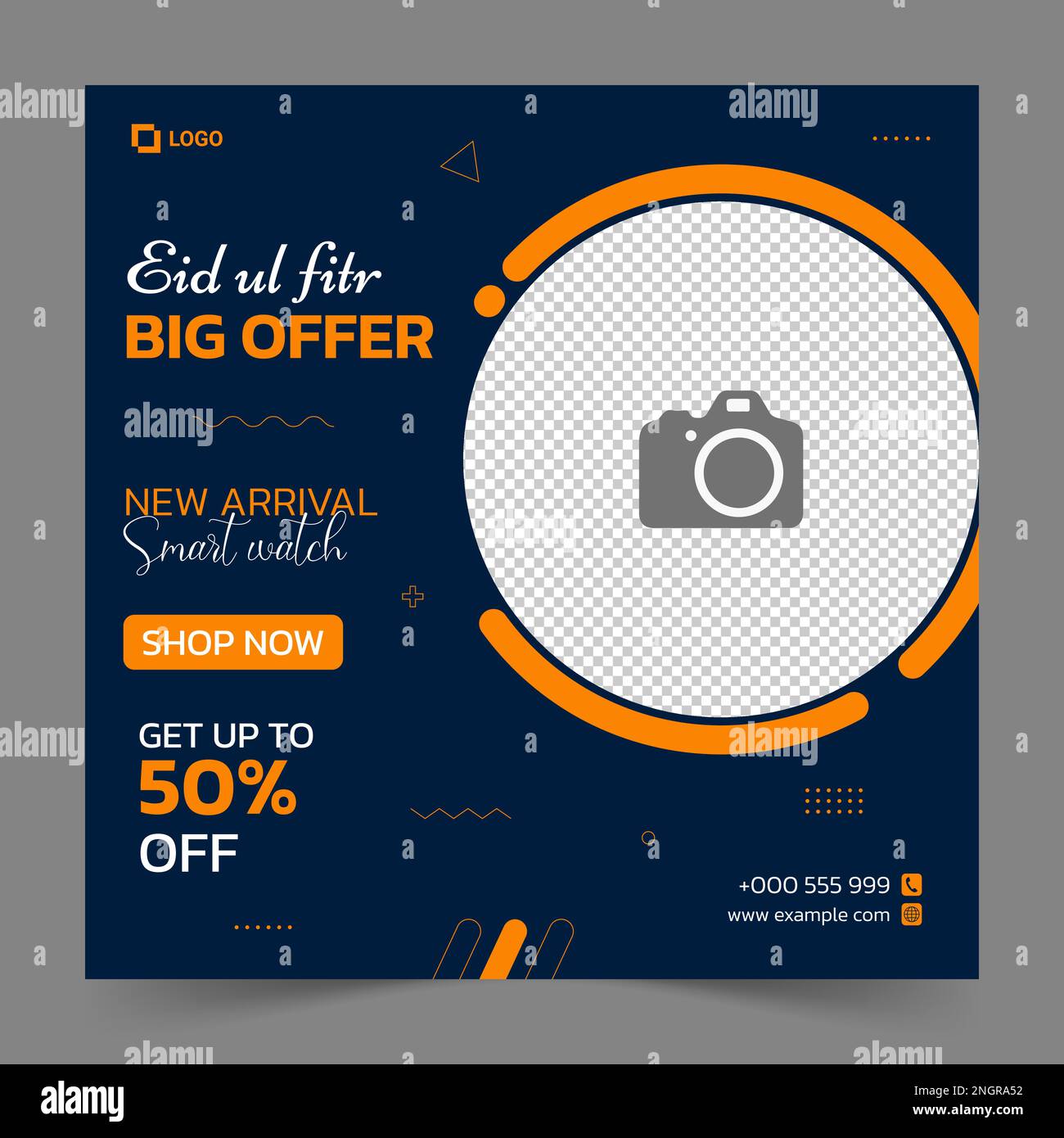 Modèle de bannière de vente mode Eid modifiable et de publication sur les réseaux sociaux Illustration de Vecteur