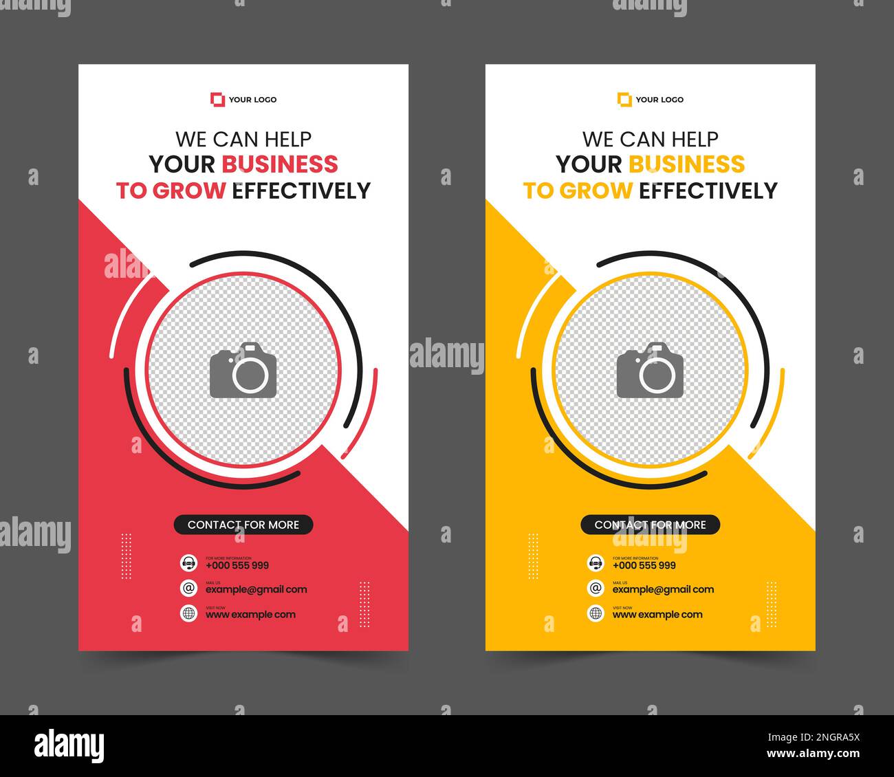 Modèle de témoignages sur les médias sociaux destiné aux agences de marketing numérique, adapté aux webinars marketing, webinars professionnels et autres bannières en ligne Illustration de Vecteur