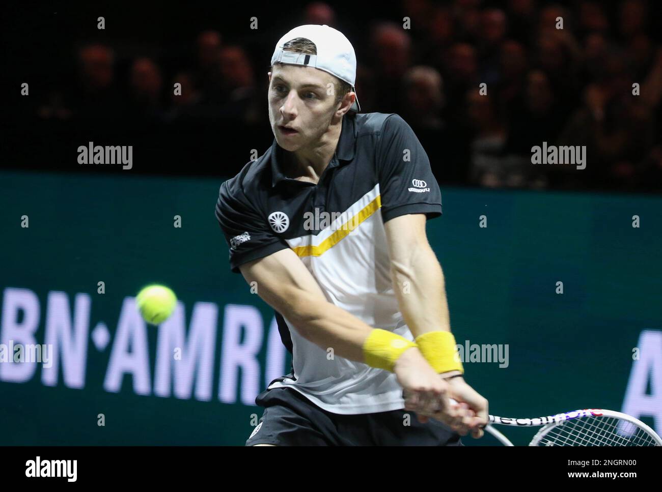 18 février 2023, Rome, pays-Bas: Tallon Griekspoor des pays-Bas en action contre Jannik sinner de l'Italie lors de l'ABN Amro Open 2023, ATP 500 tournoi de tennis sur 18 février 2023 à Rotterdam, pays-Bas - photo Laurent Lairys / DPPI/LiveMedia. (Credit image: © Laurent Lairys/LPS via ZUMA Press) USAGE ÉDITORIAL SEULEMENT! Non destiné À un usage commercial ! Banque D'Images