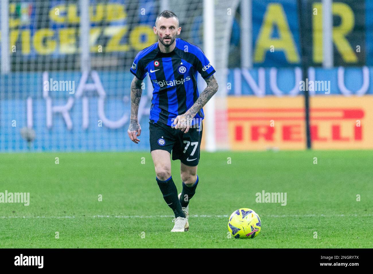 Milan, Italie - février 18 2023 - Inter-Udinese série A - brozovic marcelo f.c. internazionale crédit: Christian Santi/Alamy Live News Banque D'Images