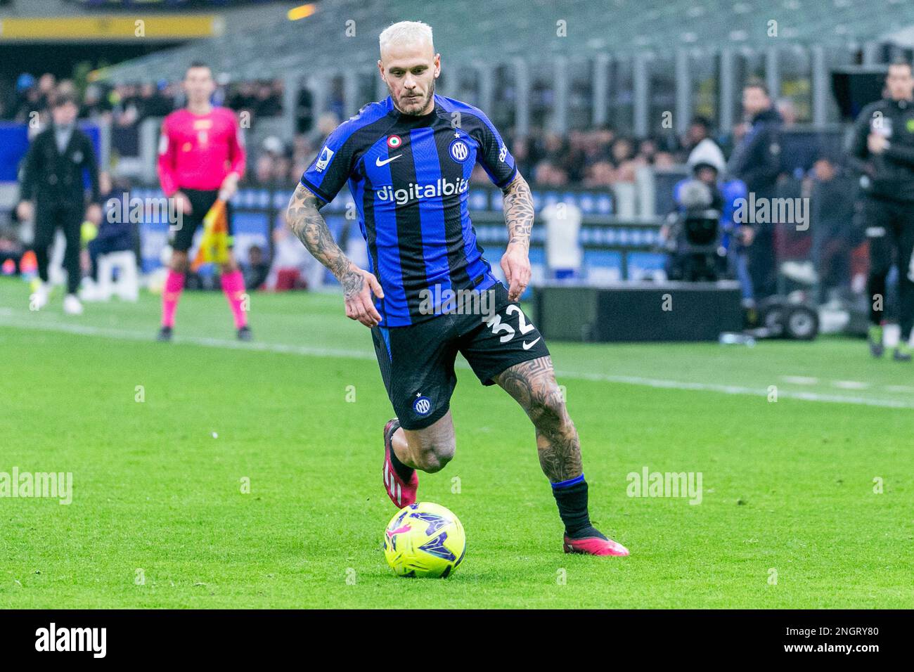 Milan, Italie - février 18 2023 - Inter-Udinese série A - dimarco federico f.c. internazionale crédit: Christian Santi/Alamy Live News Banque D'Images