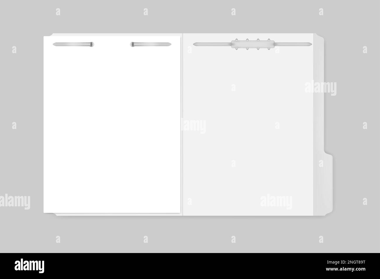 Ouvrez le dossier de fichiers avec l'onglet Couper et l'attache pour conserver les documents, le modèle vectoriel Illustration de Vecteur