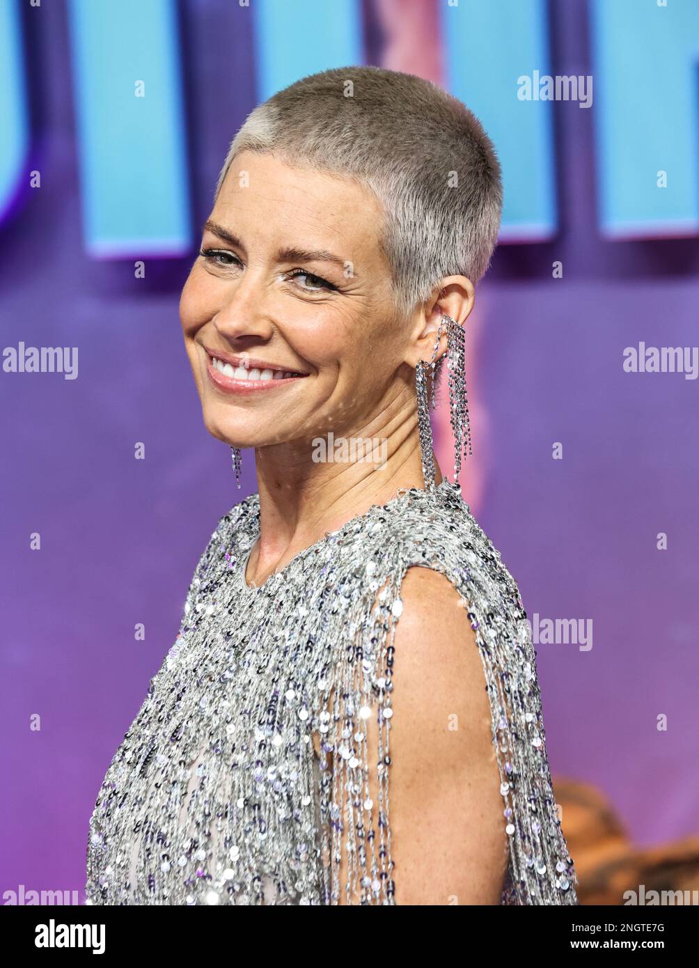 Evangeline Lilly a assisté au Gala screening britannique de 'Ant-Man and the Wasp: Quantumania' au BFI IMAX à Londres Banque D'Images