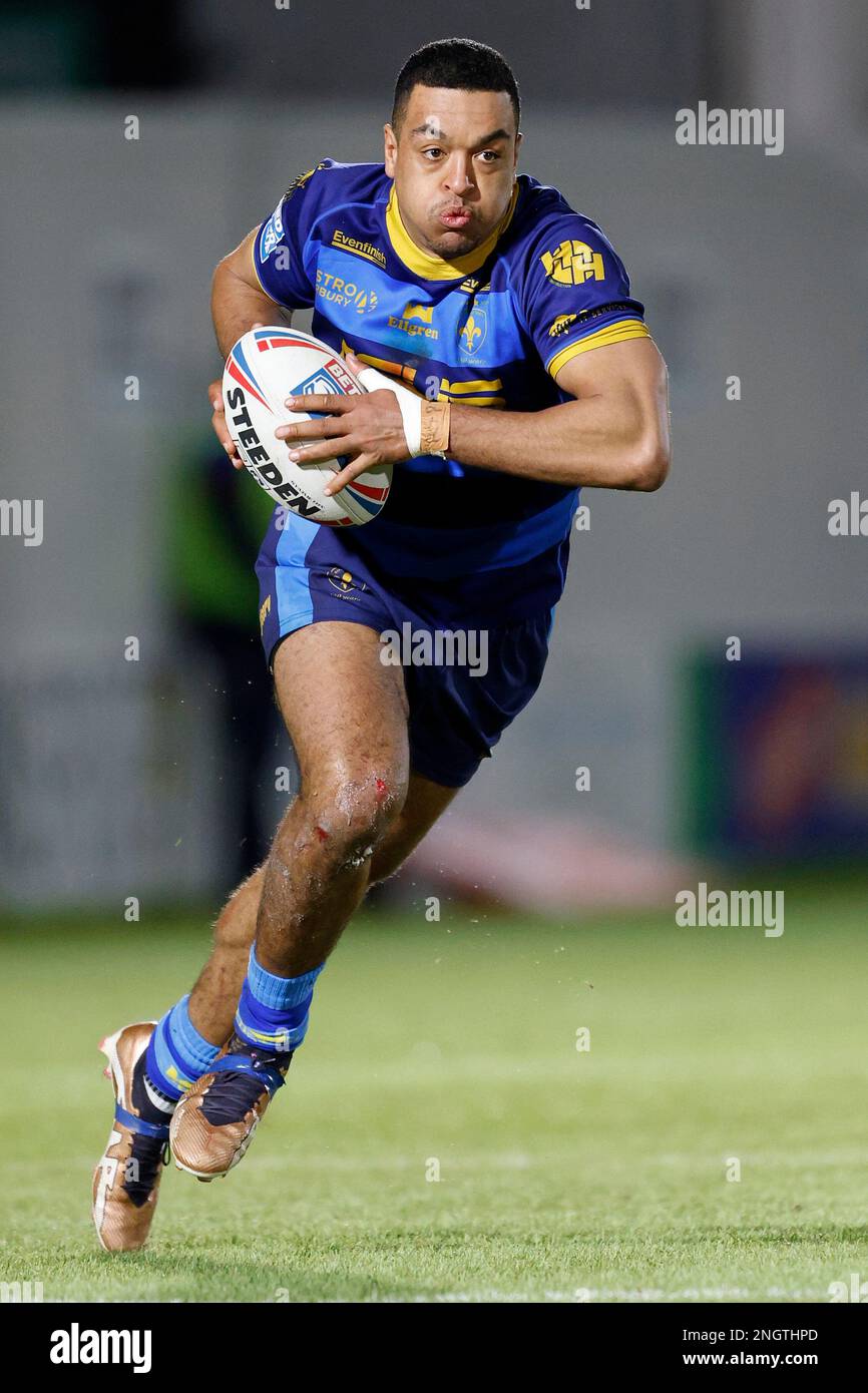 Wakefield Trinity's Reece Lyne sur le ballon pendant le match de Betfred Super League au stade de soutien de BE Well, Wakefield. Date de la photo: Vendredi 17 février 2023. Banque D'Images