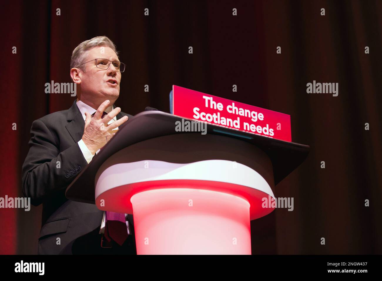 Edimbourg, Royaume-Uni, 19th février 2023: Le leader travailliste Sir Keir Starmer s'adresse à la conférence du Parti travailliste écossais. Photo: Terry Murden / Alay Banque D'Images