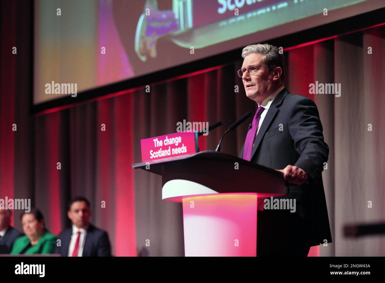 Edimbourg, Royaume-Uni, 19th février 2023: Le leader travailliste Sir Keir Starmer s'adresse à la conférence du Parti travailliste écossais. Photo: Terry Murden / Alay Banque D'Images