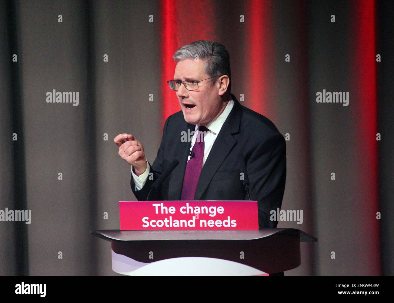 Edimbourg, Royaume-Uni, 19th février 2023: Le leader travailliste Sir Keir Starmer s'adresse à la conférence du Parti travailliste écossais. Photo: Terry Murden / Alay Banque D'Images