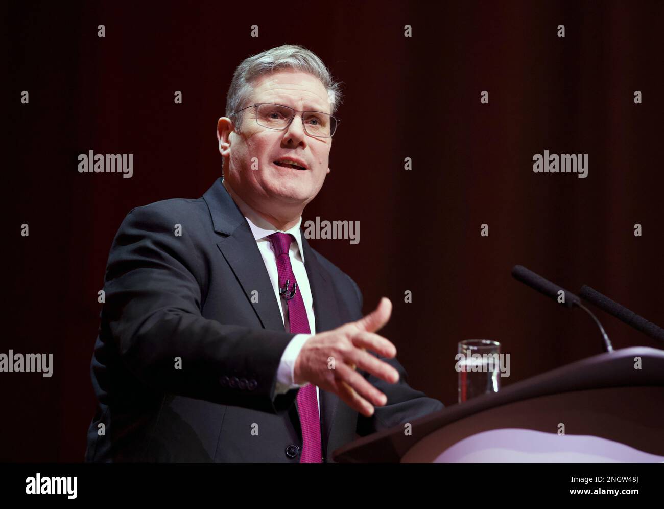 Edimbourg, Royaume-Uni, 19th février 2023: Le leader travailliste Sir Keir Starmer s'adresse à la conférence du Parti travailliste écossais. Photo: Terry Murden / Alay Banque D'Images