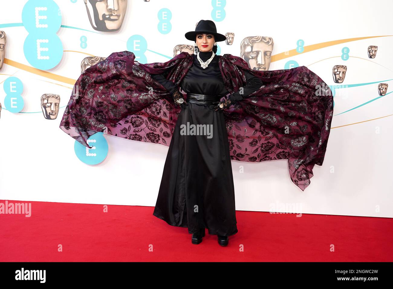 Zainab Jiwa participe aux British Academy film Awards 76th qui se tiennent au Royal Festival Hall du Southbank Center à Londres. Date de la photo: Dimanche 19 février 2023. Banque D'Images