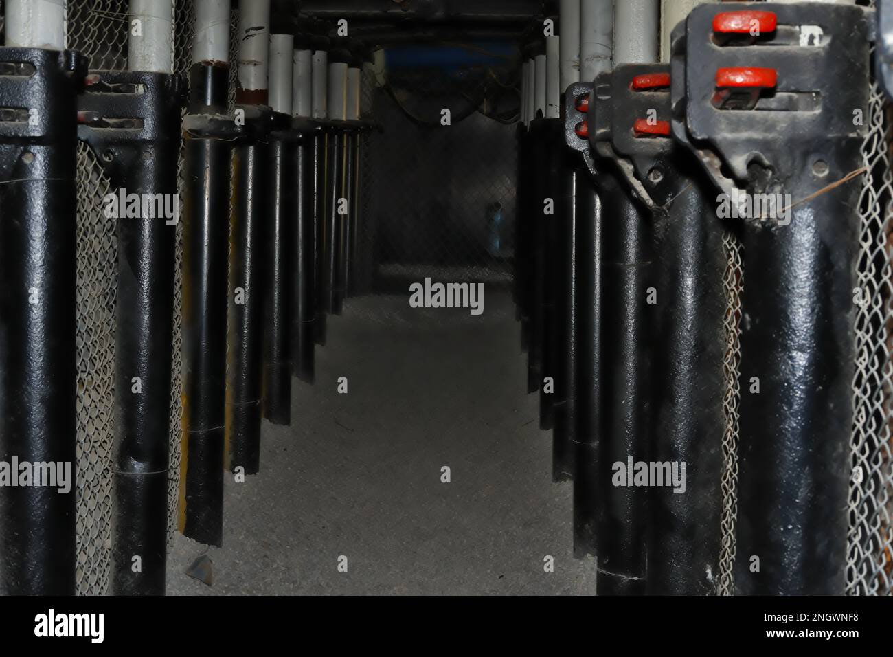 Passages souterrains dans les galeries d'extraction de charbon Banque D'Images