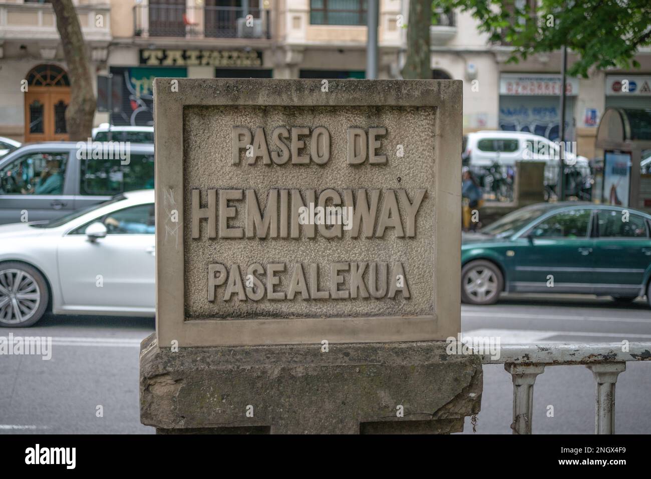 Promenade Hemingway à Pampelune 2022 Banque D'Images