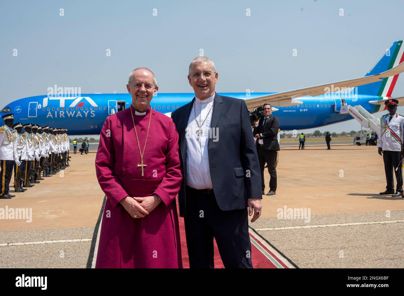 Dimanche 5 février 2023: Juba Sud Soudan. Pèlerinage de paix. Modérateur de l'Église d'Écosse le Dr Iain Greenshields est à Juba, au Soudan du Sud, en pèlerinage de paix avec le Pape et l'archevêque de Canterbury le Rév Justin Welby. Banque D'Images