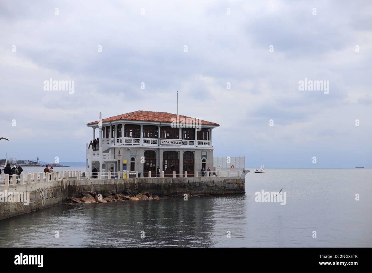 Moda Pier, Moda est un quartier de Kadıkoy district d'Istanbul, Turquie. Banque D'Images