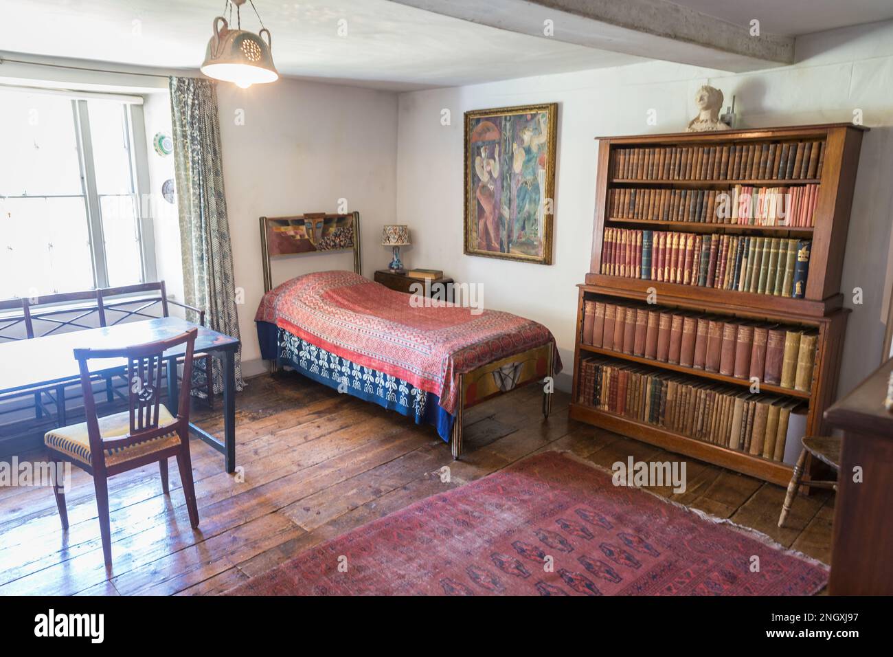 Chambre de John Maynard Keynes à Charleston House Banque D'Images