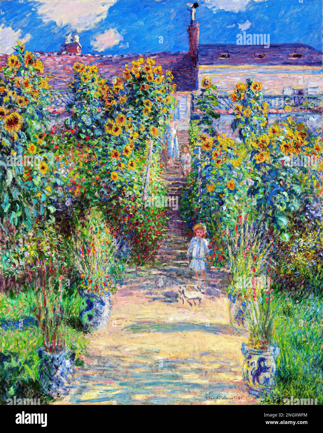 Jardin de l'artiste de Claude Monet à Vétheuil (1881) Banque D'Images