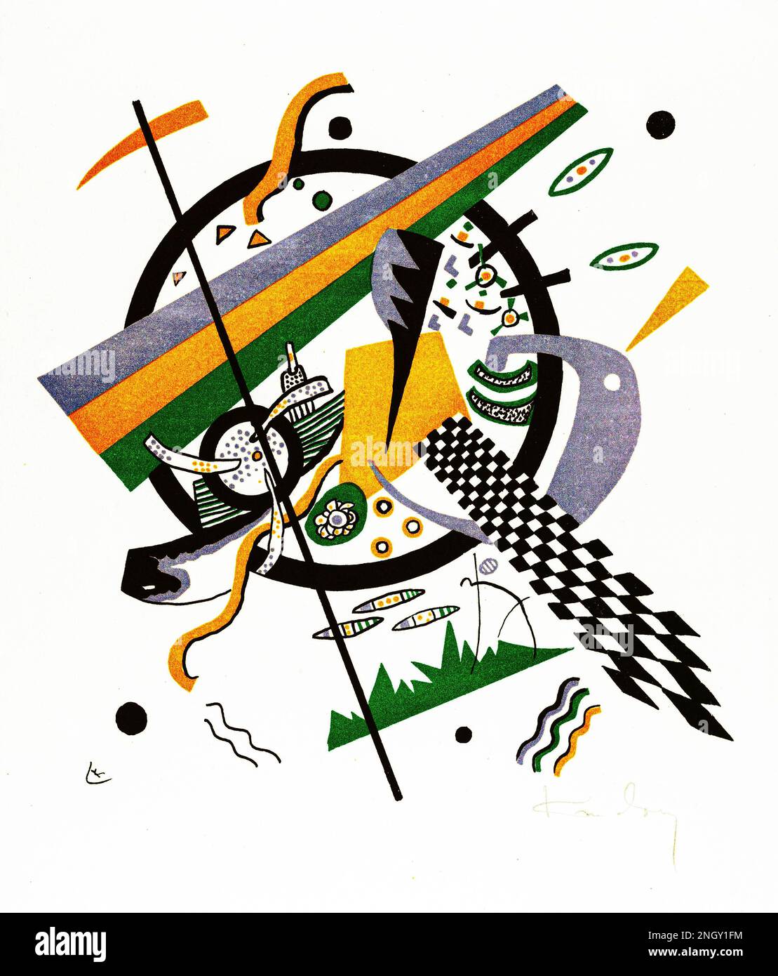 Kleine Welten IV (Small Worlds IV) (1922) impression en haute résolution par Wassily Kandinsky. Banque D'Images