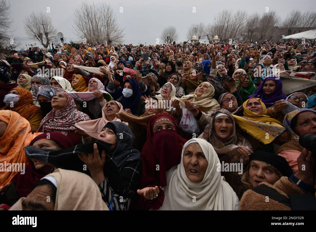 19 février 2023, Srinagar, Jammu-et-Cachemire, Inde : Les femmes