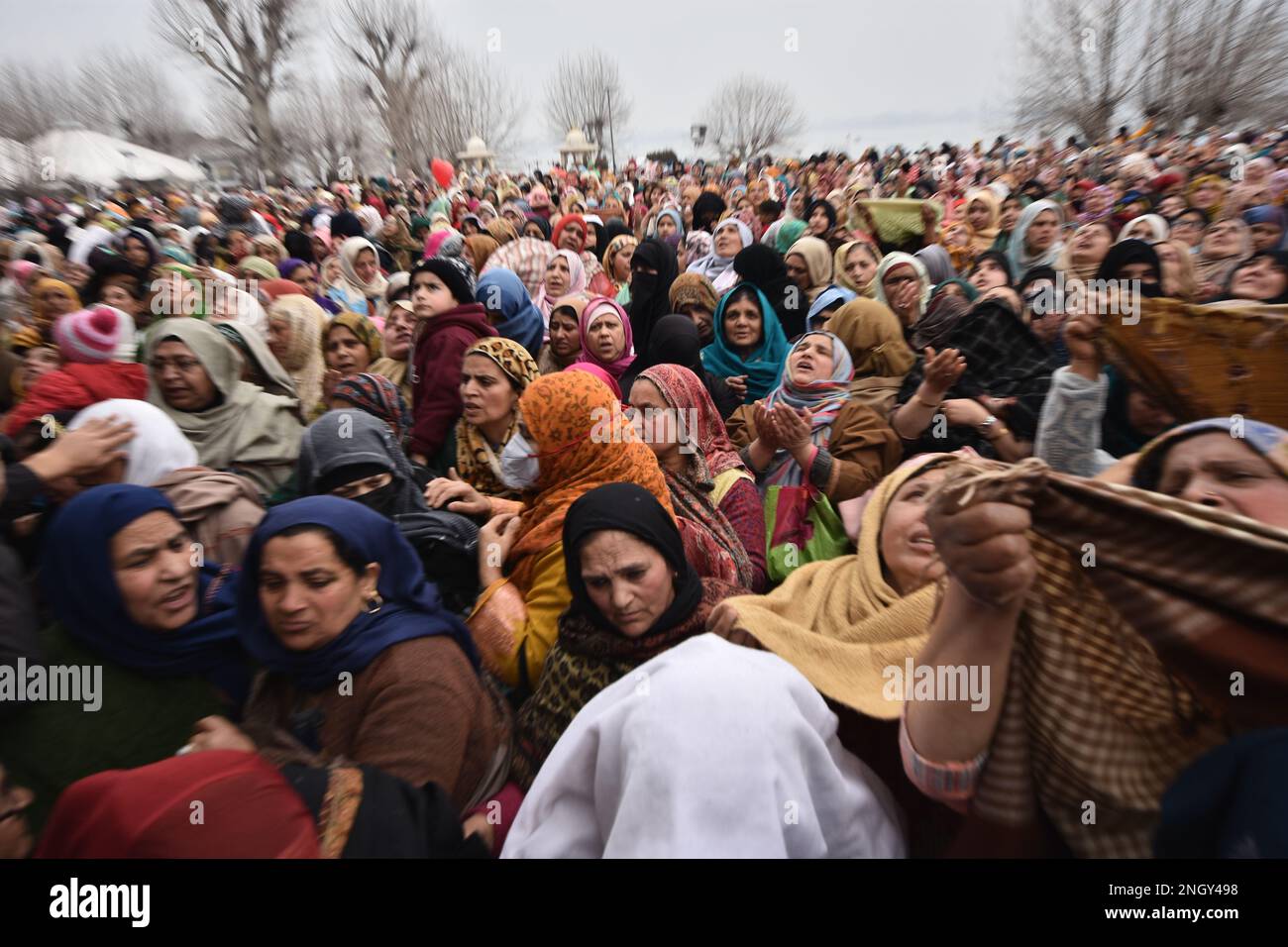 19 février 2023, Srinagar, Jammu-et-Cachemire, Inde : Les femmes