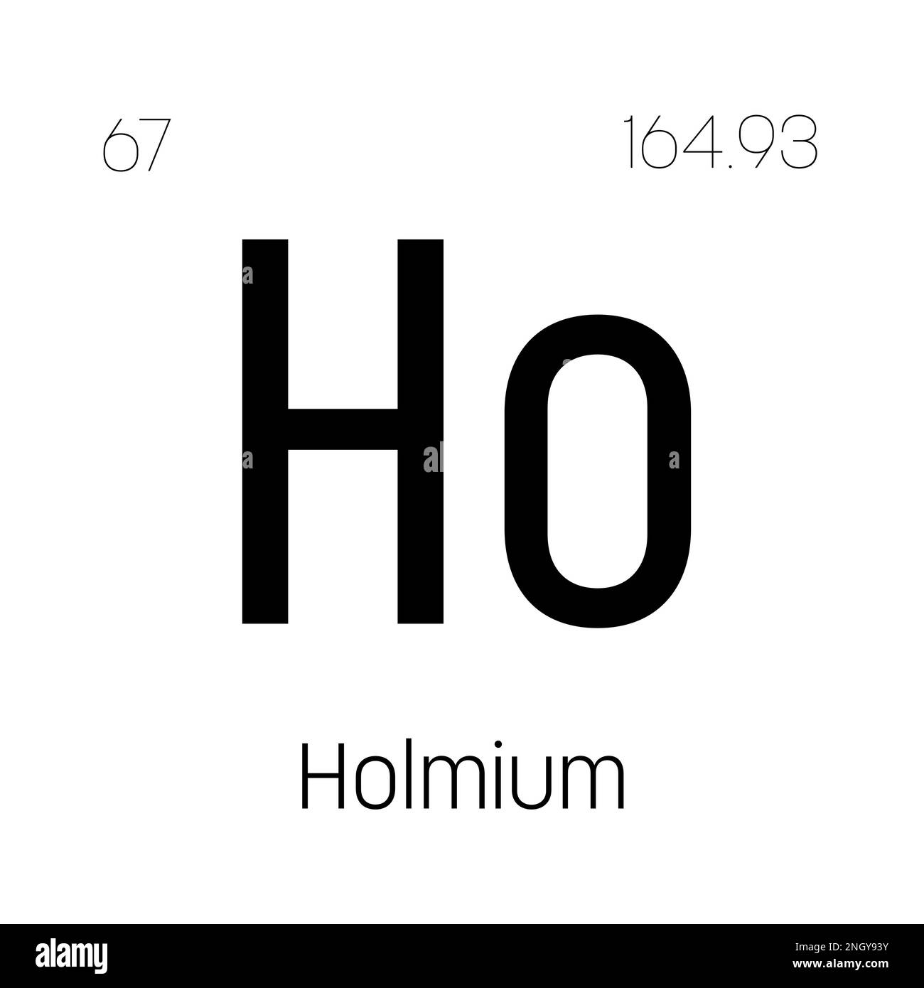 Hpotassium, HS, élément de table périodique avec nom, symbole, numéro atomique et poids. Élément synthétique sans utilisation commerciale ou industrielle connue, mais utilisé dans la recherche scientifique. Illustration de Vecteur