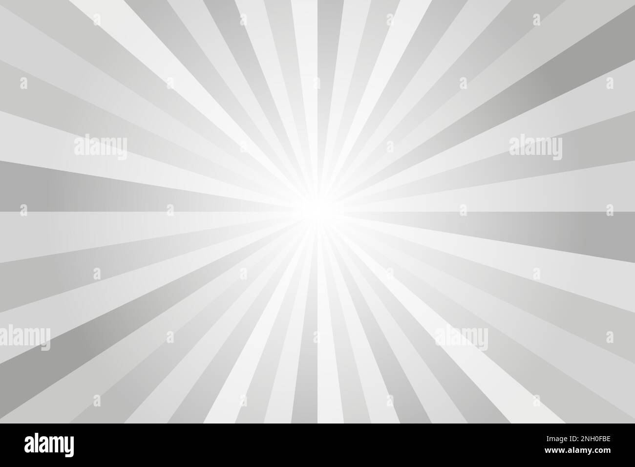 Arrière-plan de rayons du soleil. Motif bande dessinée abstrait radial blanc et gris. Scénario explosion lignes abstraites toile de fond Illustration de Vecteur